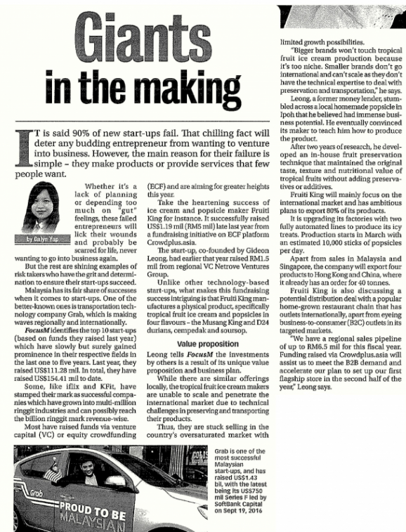fruiti king featured as top 10 startups to watch by focus malaysia 001 e1484211736250